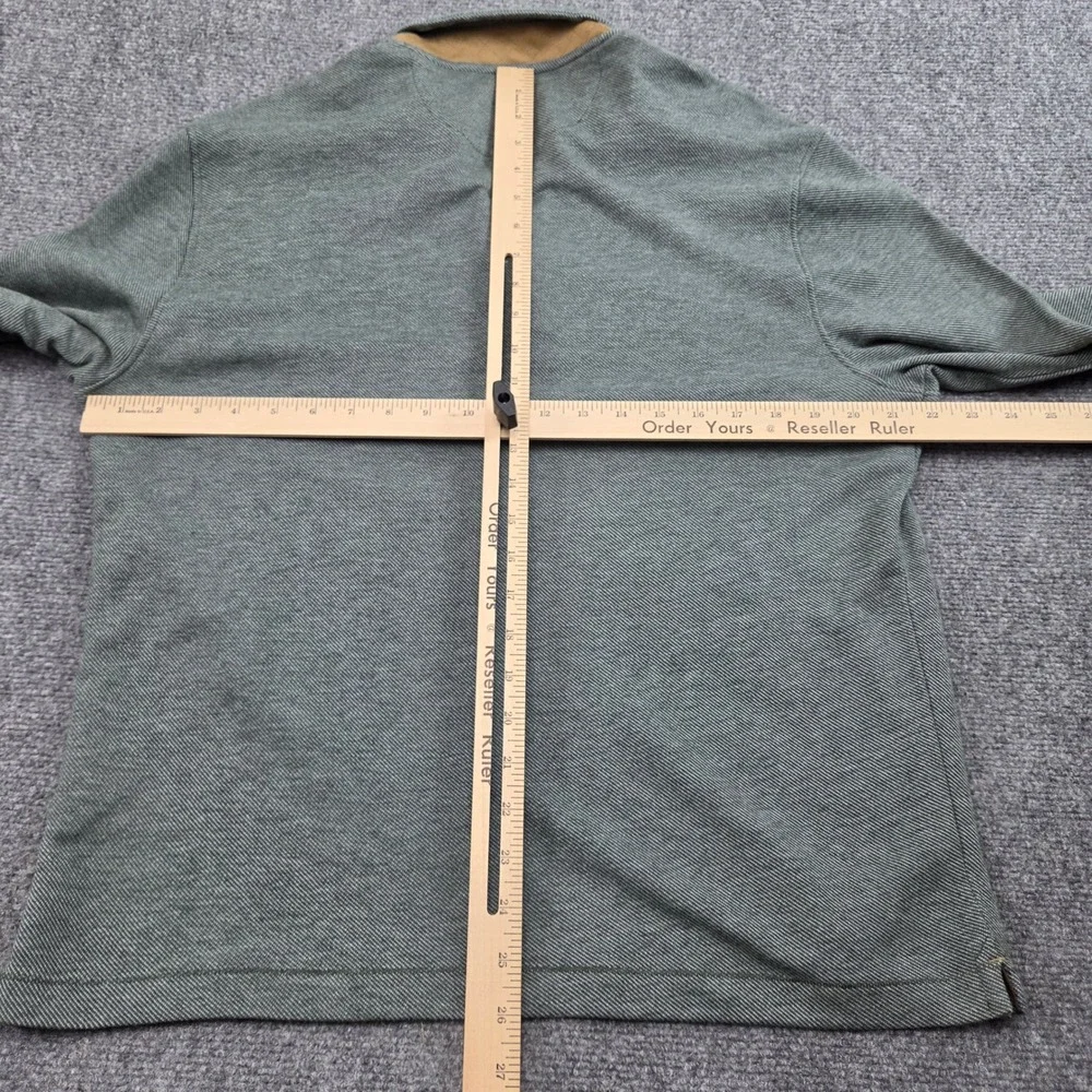 Johnnie-O 1/4 Zip Pullover Mens M Green Merino Wool Cashmere Sweater Preppy